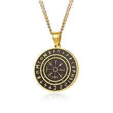 Laden Sie das Bild in den Galerie-Viewer, Mens's Necklace Stainless Steel Gold Color The Seals Sigil Gabriel Sign