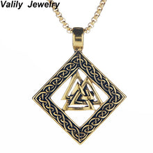 Laden Sie das Bild in den Galerie-Viewer, Gold NecklaceValknut Scandinavn