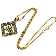 Laden Sie das Bild in den Galerie-Viewer, Gold NecklaceValknut Scandinavn