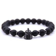 Laden Sie das Bild in den Galerie-Viewer, Zirconia Gladiator Spartan Helmet Bracelets Pulseras Hombre Armband