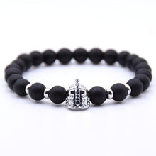 Laden Sie das Bild in den Galerie-Viewer, Zirconia Gladiator Spartan Helmet Bracelets Pulseras Hombre Armband