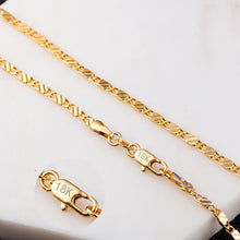 Laden Sie das Bild in den Galerie-Viewer, Gold silver Color Flat snake Link Chain
