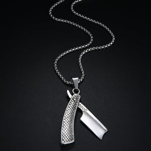Barber Shaver Stainless Steel Razor  Necklaces