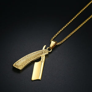 Barber Shaver Stainless Steel Razor  Necklaces