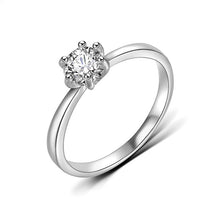 Laden Sie das Bild in den Galerie-Viewer, Gold Color  Simple Design 6 Prong Zirconia
