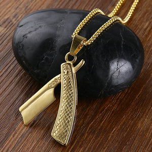 Barber Shaver Stainless Steel Razor  Necklaces