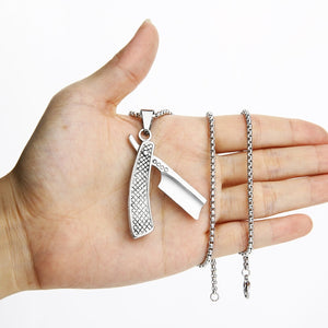 Barber Shaver Stainless Steel Razor  Necklaces
