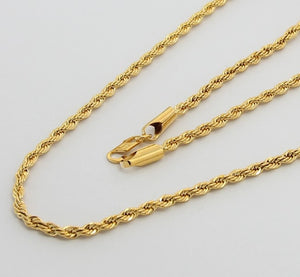 Hollywood 24K Pure Gold Necklace Popular Chains