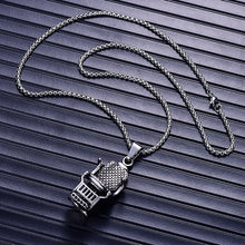 Laden Sie das Bild in den Galerie-Viewer, Titanium Stainless Steel Barbershop Sofa Chair Pendants Necklace for Men Barber Gold Silver