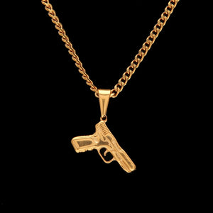 Gold Color Pistol Gun Unisex