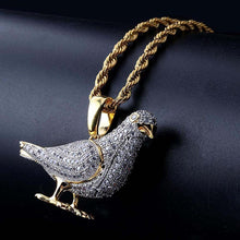 Laden Sie das Bild in den Galerie-Viewer, Peace Pigeon Gold Necklace Long 24K Gold Plated