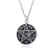Laden Sie das Bild in den Galerie-Viewer, Mens&#39;s Necklace Stainless Steel Gold Color The Seals Sigil Gabriel Sign