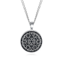 Laden Sie das Bild in den Galerie-Viewer, Mens&#39;s Necklace Stainless Steel Gold Color The Seals Sigil Gabriel Sign