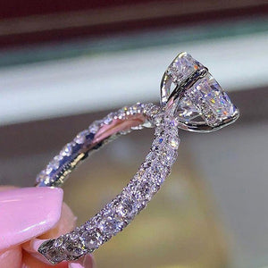 Rose Gold Silver Color Copper Rings Zirconia