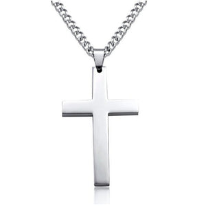 Vintage Cross Pendant Necklace Stainless