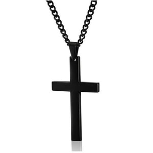 Vintage Cross Pendant Necklace Stainless