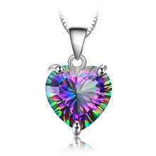 Laden Sie das Bild in den Galerie-Viewer, silver Necklaces For Women Black colored Topaz Heart