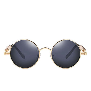 2019 Metal Steampunk Sunglasses  Round design Vintage