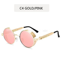 Laden Sie das Bild in den Galerie-Viewer, 2019 Metal Steampunk Sunglasses  Round design Vintage