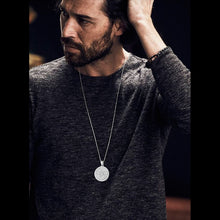 Laden Sie das Bild in den Galerie-Viewer, Mens&#39;s Necklace Stainless Steel Gold Color The Seals Sigil Gabriel Sign