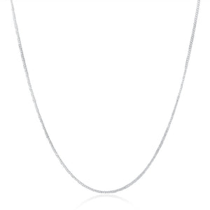 Pure Silver Necklaces for Men Women 2mm Chain Necklace 16-30