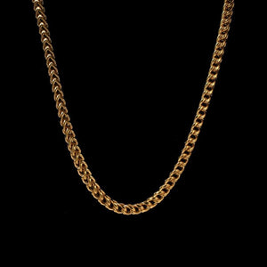 Franco Chain Necklace 316L Stainless Steel 6mm Wide Gold/Silver Color