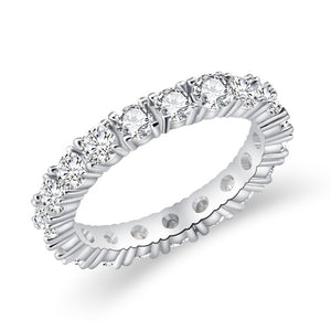 Luxury Jewelry Sliver Color Inlay Cubic Zirconia
