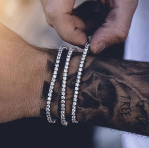 5mm CZ crystal Silver Tennis Braclet