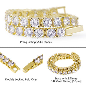 5mm CZ crystal Silver Tennis Braclet