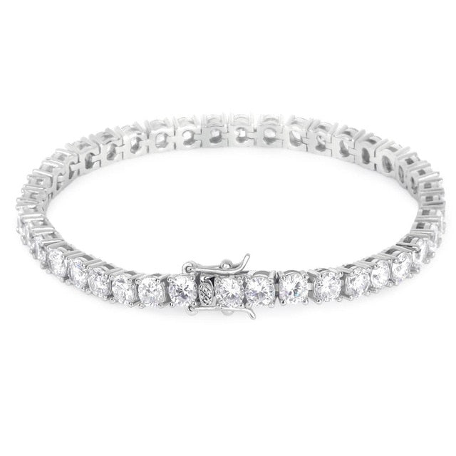 5mm CZ crystal Silver Tennis Braclet