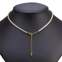 Laden Sie das Bild in den Galerie-Viewer, Zircon Necklace Gold CZ Crystal