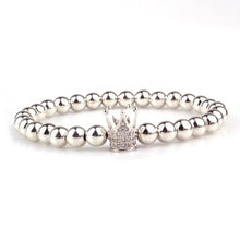 Laden Sie das Bild in den Galerie-Viewer, Fashion Men&#39;s Gold Color Imperial Micro Pave Crystal Crown Charm