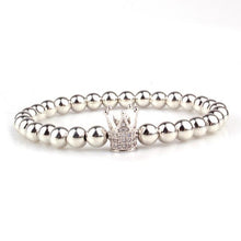 Laden Sie das Bild in den Galerie-Viewer, Fashion Men&#39;s Gold Color Imperial Micro Pave Crystal Crown Charm