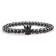 Laden Sie das Bild in den Galerie-Viewer, Fashion Men&#39;s Gold Color Imperial Micro Pave Crystal Crown Charm