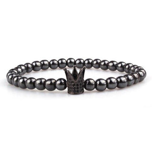 Fashion Men's Gold Color Imperial Micro Pave Crystal Crown Charm