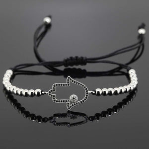 Hamsa Hand Bracelet Jewelry 24K Gold