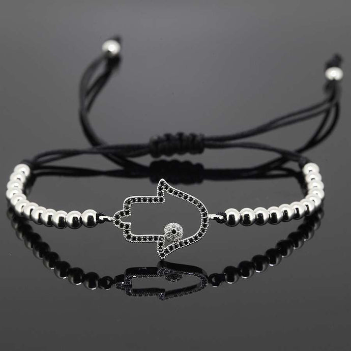 Hamsa Hand Bracelet Jewelry 24K Gold