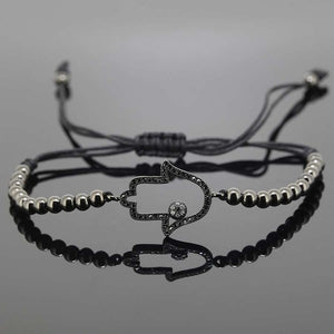 Hamsa Hand Bracelet Jewelry 24K Gold