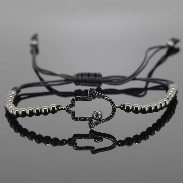 Hamsa Hand Bracelet Jewelry 24K Gold