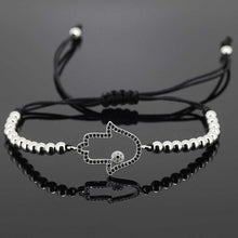 Laden Sie das Bild in den Galerie-Viewer, Hamsa Hand Bracelet Jewelry 24K Gold