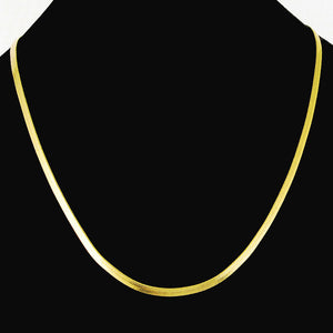 24K 50cm Long pure Gold 4mm snake