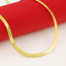 Laden Sie das Bild in den Galerie-Viewer, 24K 50cm Long pure Gold 4mm snake