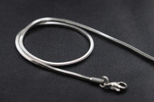 3mm Original Silver Snake 16-24 inch Long Statement Necklace