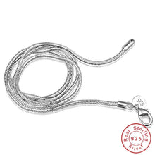 Laden Sie das Bild in den Galerie-Viewer, 3mm Original Silver Snake 16-24 inch Long Statement Necklace