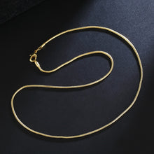 Laden Sie das Bild in den Galerie-Viewer, Beautiful Gold Color 2MM snake chain 40-75cm jewelry  18 K