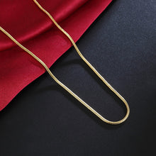 Laden Sie das Bild in den Galerie-Viewer, Beautiful Gold Color 2MM snake chain 40-75cm jewelry  18 K
