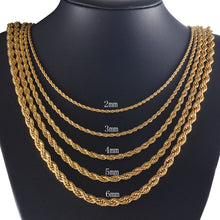 Laden Sie das Bild in den Galerie-Viewer, Gold Color Filled Stainless Steel Necklace  High Quality