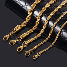 Laden Sie das Bild in den Galerie-Viewer, Gold Color Filled Stainless Steel Necklace  High Quality