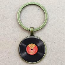 Laden Sie das Bild in den Galerie-Viewer, Vinyl Record Keychain - DJ Gift - Bronze record keyring or Silver vinyl