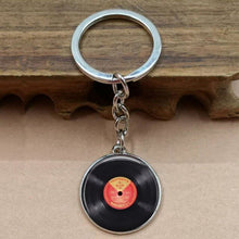 Laden Sie das Bild in den Galerie-Viewer, Vinyl Record Keychain - DJ Gift - Bronze record keyring or Silver vinyl